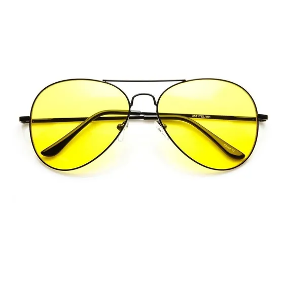 Gafas Ronsou Modelo Aviador Luna Amarilla Estuche Paño Funda