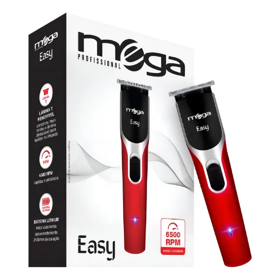 Maquina De Corte E Acabamento De Cabelo Easy Mega Multiuso Cor Vermelho 127/220V