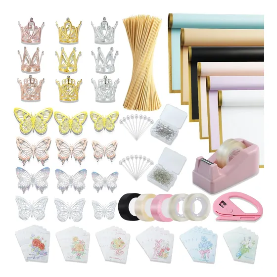 Kit De Papel Para Envolver Flores Xeuzk Con 120 Hojas Imperm