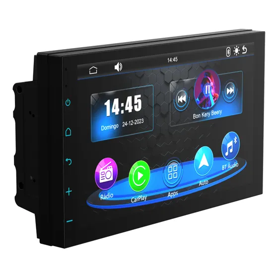 Central Multimídia 2 Din Tela 7 carplay Android Auto Espelhamento CM7 Faaftech