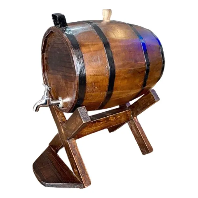 Barril De Madera Para Vino Chop Con Dispensador 8 Litros