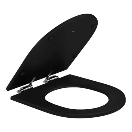 Tapa Inodoro Asiento Deca Slow Closet Black Mate H/metalico Color Negro