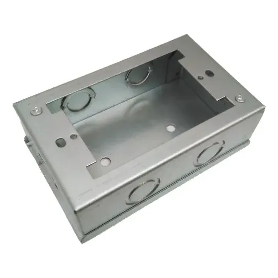Caja Chuqui Registro Metalica 118x76x40mm Pregalvanizada Plateado