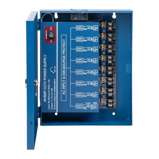 Fuente Poder Para 8 Camaras 4k Cctv 16a 11 - 15 Vcd Epcom