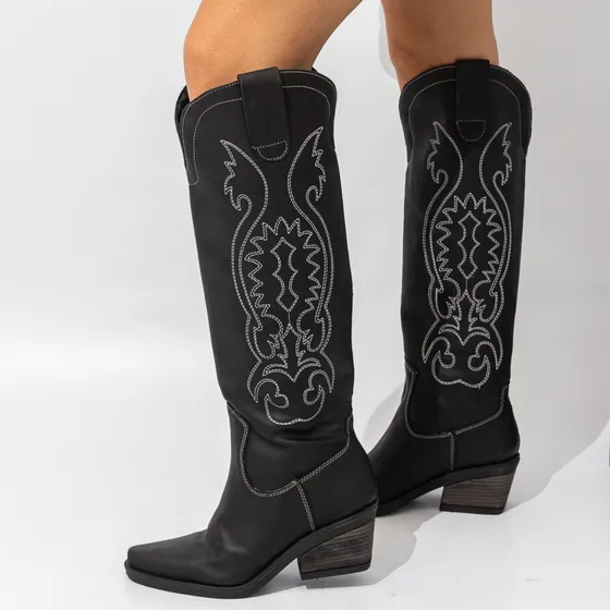 Bota Texana Caña Alta Mujer Pu Misuri Bakanas Shoes
