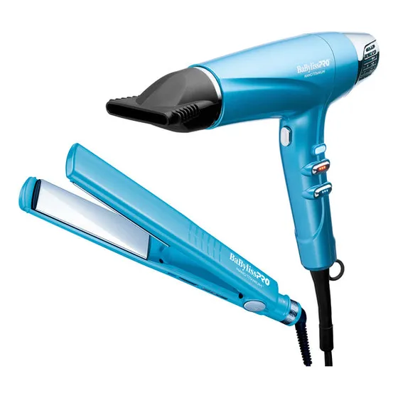 Babyliss Pro Combo Secador Dual Ionec Y Plancha Flac Iron