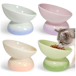 Cuencos Elevados Cerámica Gatos Comida Antivómitos Colorida Cuencos Elevados Cerámica Gatos Comida Antivómitos Colorida