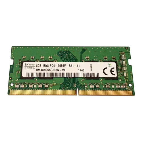 Memoria RAM color verde  8GB 1 SK hynix HMA81GS6CJR8N-VK