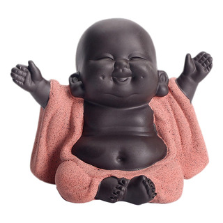 Pequeña Cerámica Maitreya Feliz Buda Estatua Figurita Pequeña Cerámica Maitreya Feliz Buda Estatua Figurita
