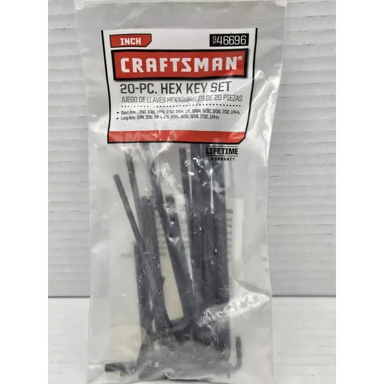 Juego De Llaves Allen 20 Piezas Craftsman Ee. Uu. Pulgadas