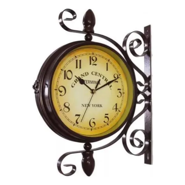 A Reloj Retro De Metal Para Estación De Tren, Vintage,