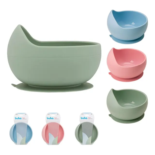 Bowl Pote Tigela Silicone Com Ventosa Alimentação Bebe Buba