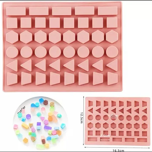 Molde De Silicon Geometro Triángulo Hexagono Gomitas