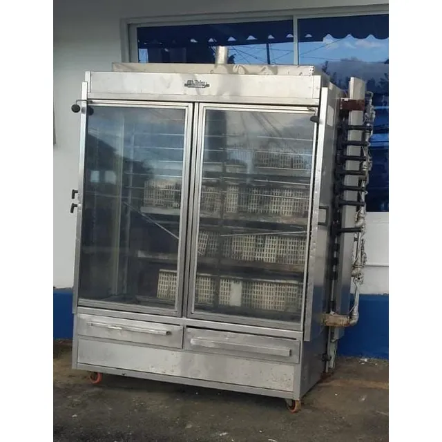 Asador De `pollo Industrial Americano De Gas 80 Pollos
