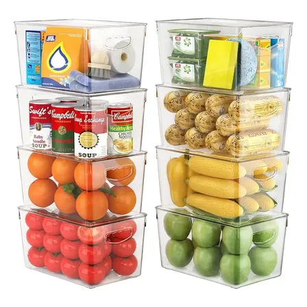 Contenedores Transparentes Apilables, Cocina, Nevera, Lavand