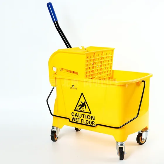 20 Litros Carro Estrujador De Aseo Mopa Color Amarillo