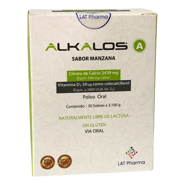 Alkalos A Biohealt Citrato De Calcio - Vit D3 Caja 30 Sobres