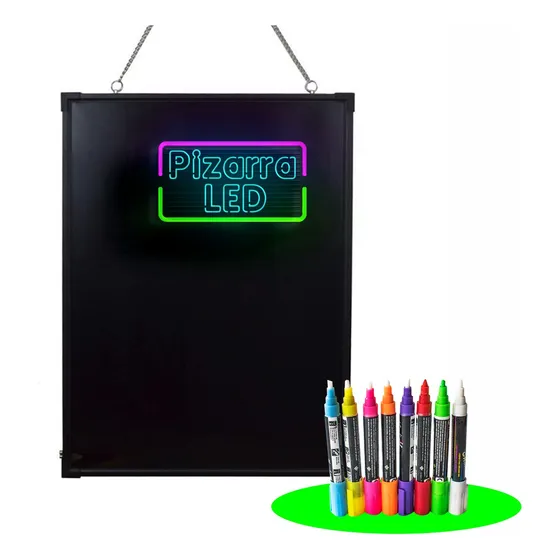 Pizarra Led 70x50 Cartel Luminoso Publicitario +plumones 
