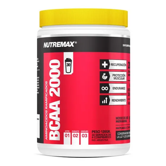 Bcaa2000 120 Comprimidos - Aminoácidos - Nutremax