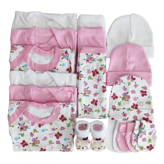 Ajuar Set De Nacimiento Bebé Niña 0-3 Meses ( 15 Piezas).