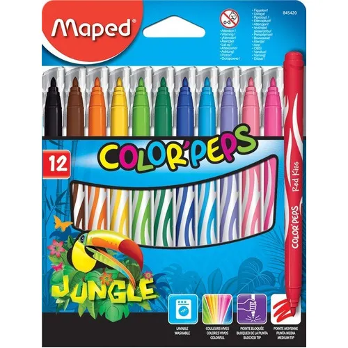 Marcadores Maped Colorpeps Jungle X12