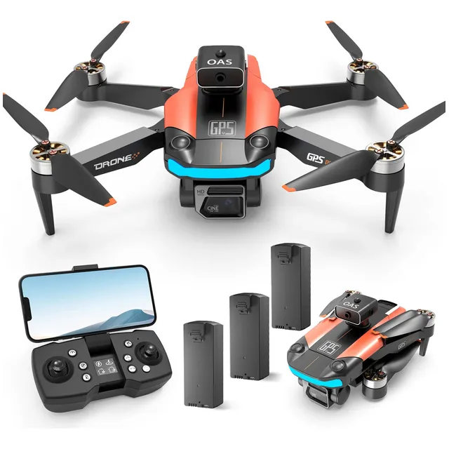 Mini drone Genérica avanzado ML2-D99 1.0 con dual cámara 8K negro 2.4GHz 3 baterías