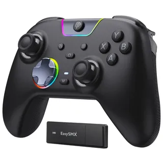 Controle sem fio EasySMX X05 Pro, botões silenciosos, sensor Hall, bateria de 10