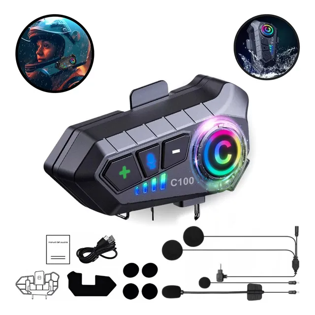 Fone De Ouvido Capacete Moto Intercomunicador Bluetooth