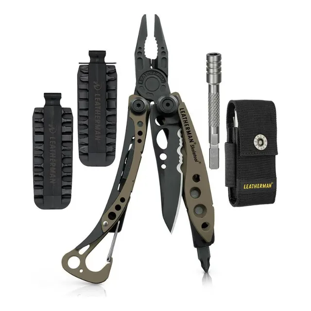Kit De Navaja Gris Leatherman Skeletool, Accesorios En Negro