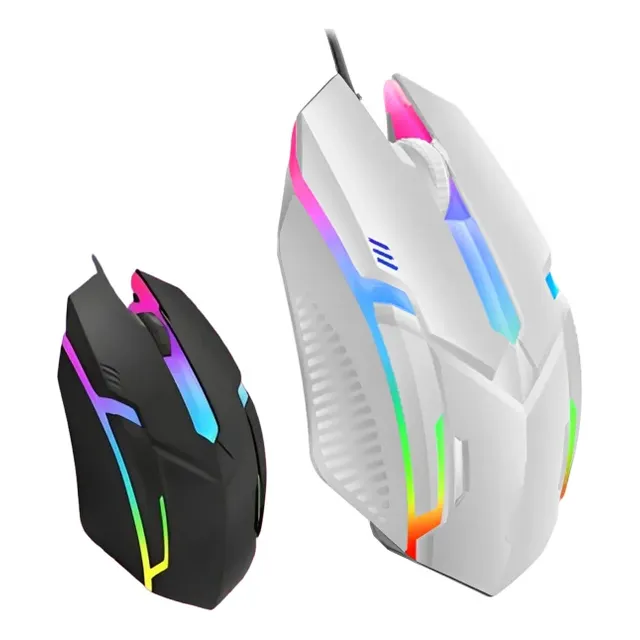 Mouse Gamer Cableado Usb Con Luces Rgb / 1000 Dpi Negro