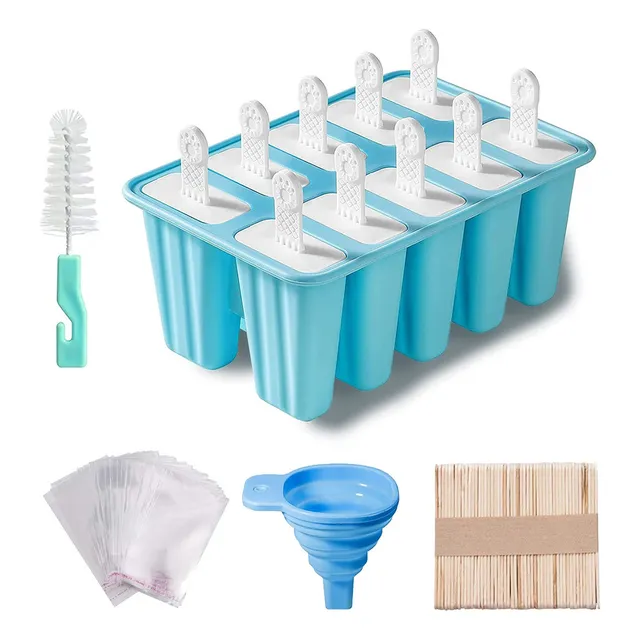 10 Máquinas Para Hacer Paletas De Hielo, Embudo, Brochas, Pa