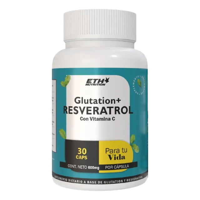 Suplemento Glutation + Resveratrol En Cápsulas Premium Life Sabor Sin Sabor