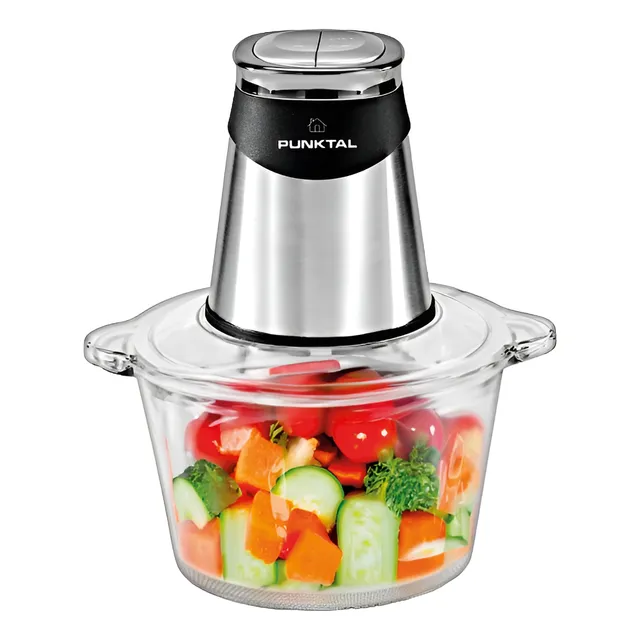 Picadora De Alimentos Punktal Vaso Vidrio 1.8l Casahogar
