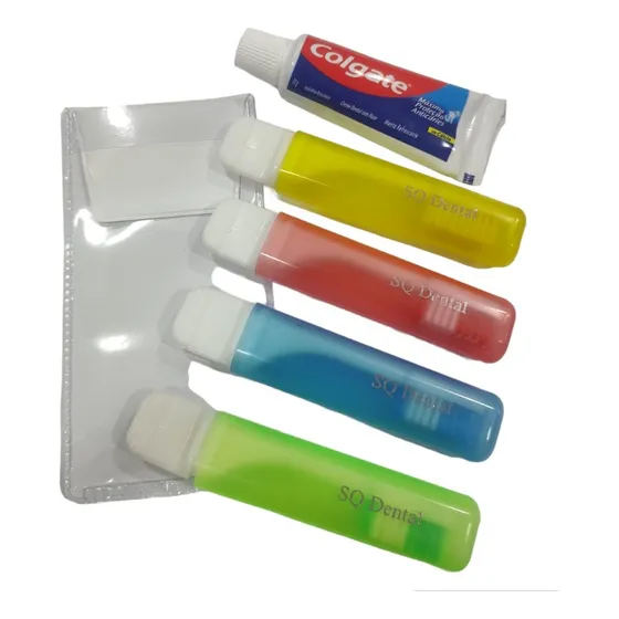 Kit C/5 Colgate + Escova Dental + Estojo