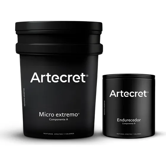 Artecret Microcemento Extremo X 6kg Con Laca Protectora Neutro