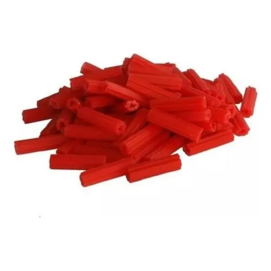 Ramplug Plastico Rojo (3/16 ) Para Madera