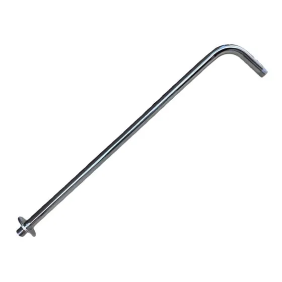 Brazo Para Regadera Cromado De 70 Cm Acero Inox Con Chapeton Color Plateado