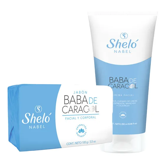 2 Pack Crema Facial + Jabón Baba Caracol Sheló Nabel