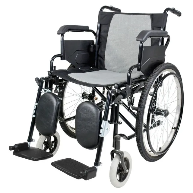 Silla De Ruedas Plegable Todo Terreno Comoda Reforzada Color Negro