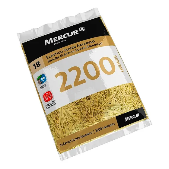 Elastico Dinheiro Atilho Borracha N 18 Super Mercur 2200 Und