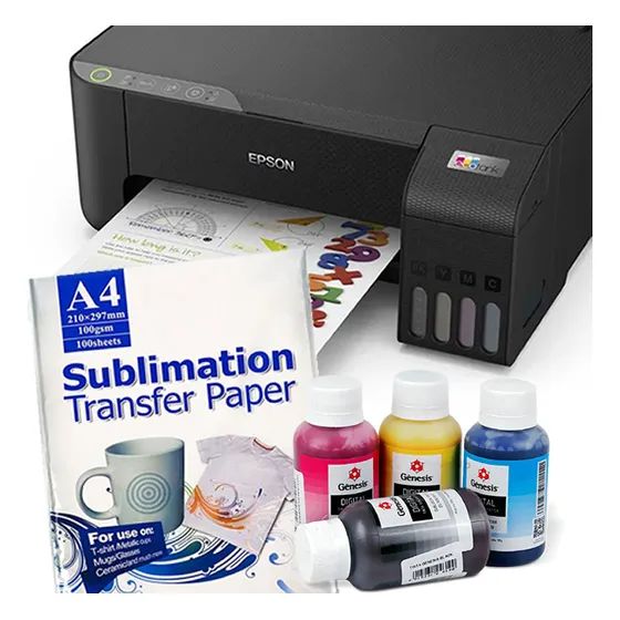 Impressora Sublimação + Tinta Sublimática Papel Sublimático