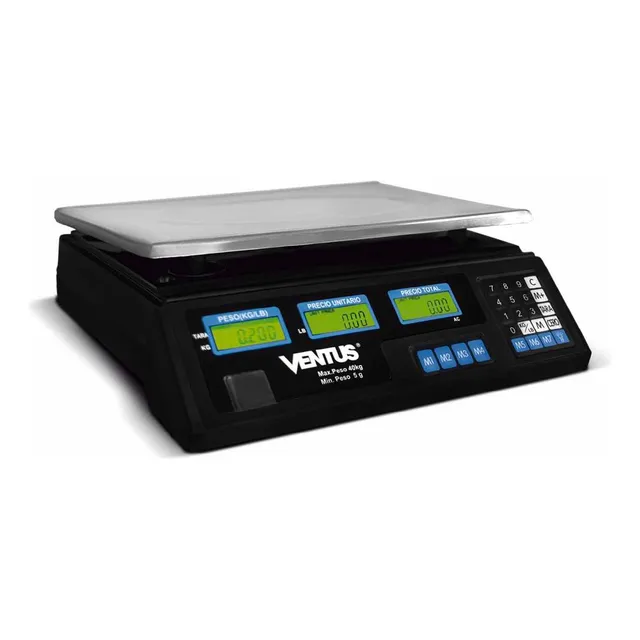 Balanza Digital Ventus Acero Inoxidable Inalambrica De 40kg