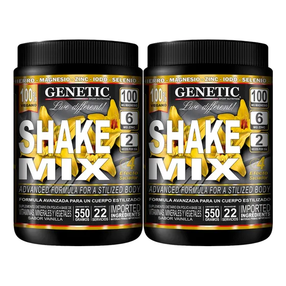 Batidos Veganos Soja Shake Mix Reemplaza Comida Diet Genetic