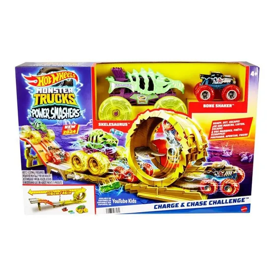 Monster Trucks Power Smashers Desafío Pista Hot Wheels Amarillo