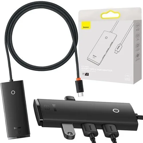Hub Type-c Usb-c Thunderbolt 3 C/4 Usb 3.0 Baseus Alimentado