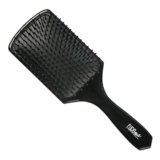 Cepillo Rectangular De Pua  Eurostil Mango Circular Negro