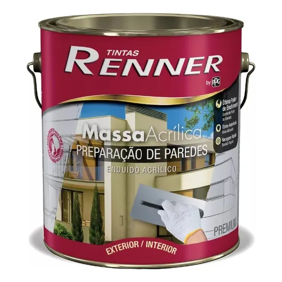 Enduido Acrilico Exterior Renner Alta Resistencia 5kg