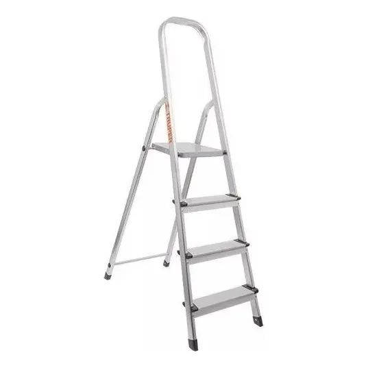 Escalera Tubular Plegable 4 Peldaños Aluminio 16765 Color No Aplica