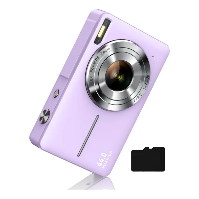 Cámara Digital 44mp 32gb  Zoom 16x 2-baterías Para Niños