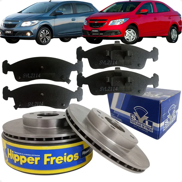 Kit Disco Pastilha Freio Dianteiro Onix Prisma 2013 A 2019